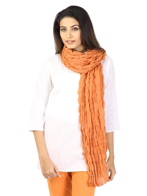Aurelia Women Voile Orange Dupatta