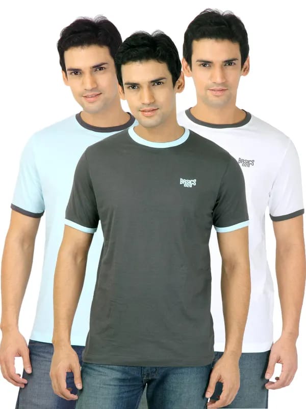 Basics Men Pack Of 3 T-shirts