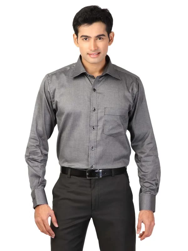 Genesis Men Check Black Shirts
