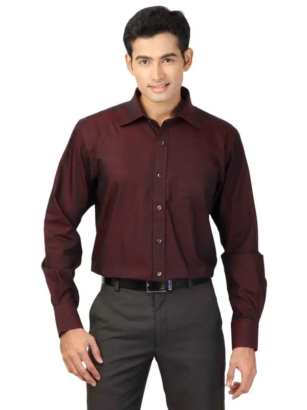 Genesis Maroon Formal Shirt