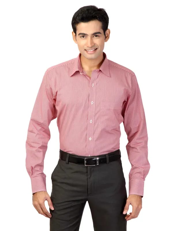 Genesis Men Red Gingham Shirt