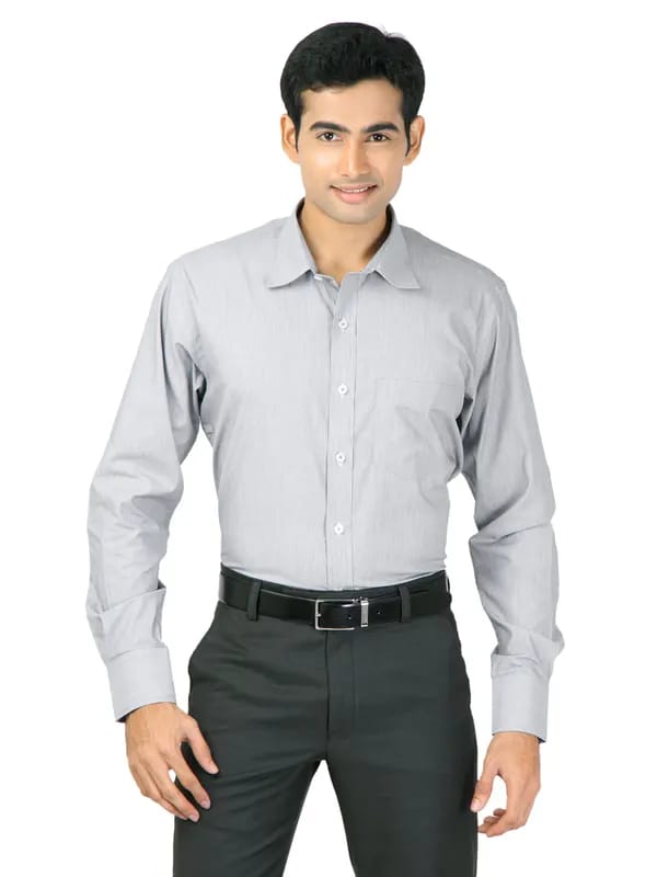 Genesis Men Stripes Grey Shirts