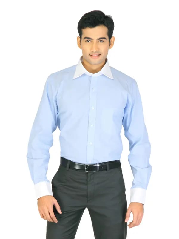 Genesis Blue Striped Formal Shirt