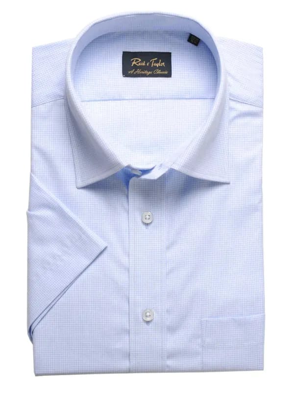 Reid & Taylor Men Check Blue Shirts