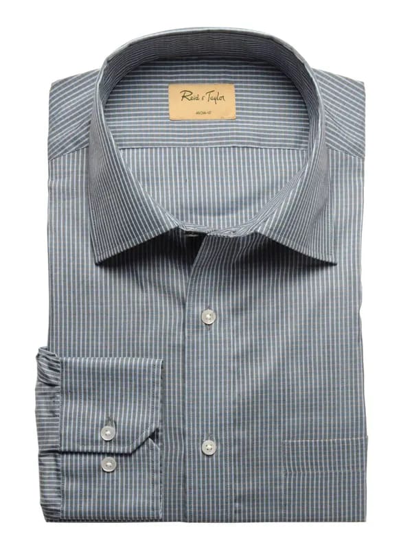 Reid & Taylor Men Check Grey Shirts