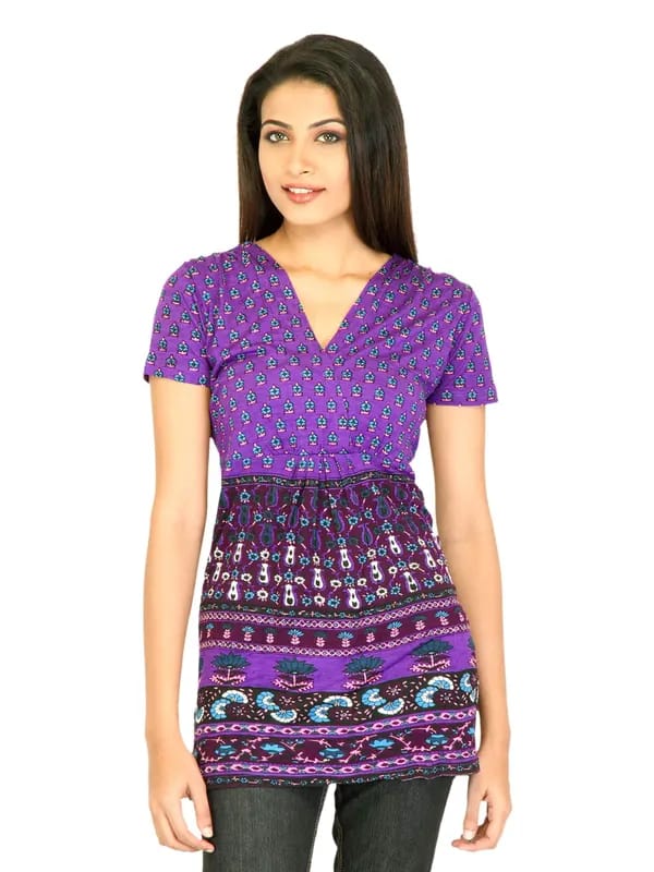 Jealous 21 Women Printed Purple Tops