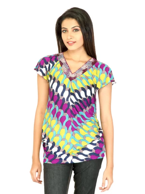 Jealous 21 Women Printed Maroon Tops