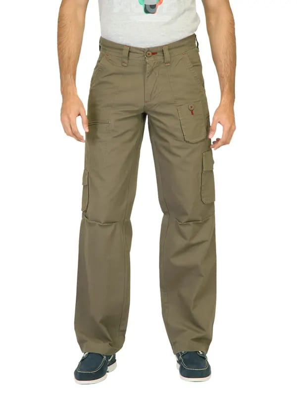 Probase Men Solid Olive Cargos