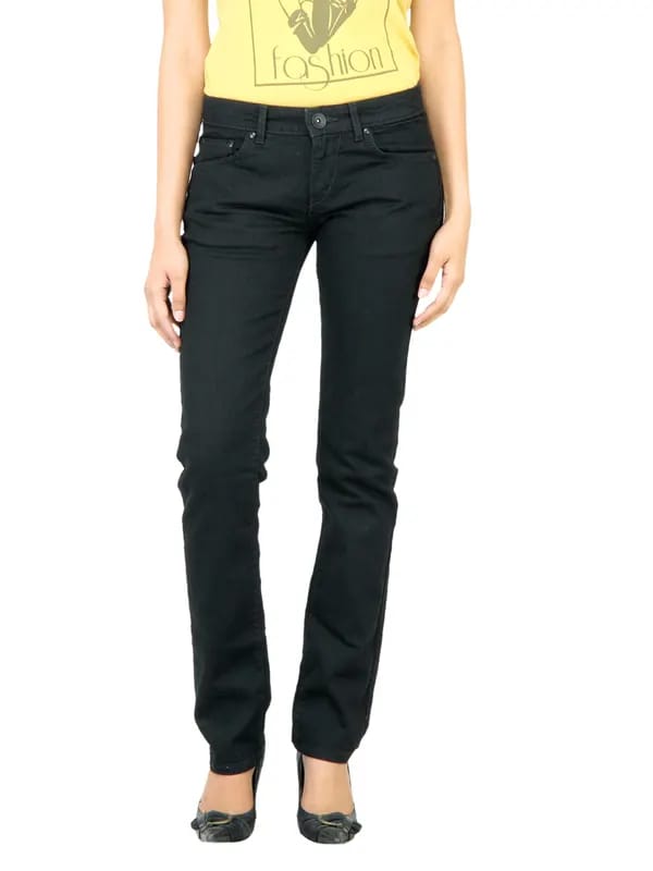Spykar Women Washed Black Jeans