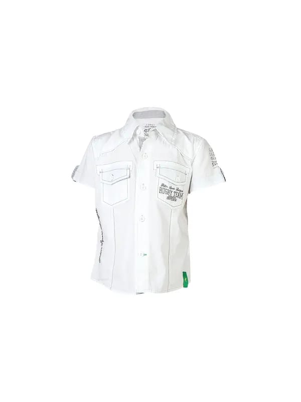 Palm Tree Kids Boys Solid White Shirts