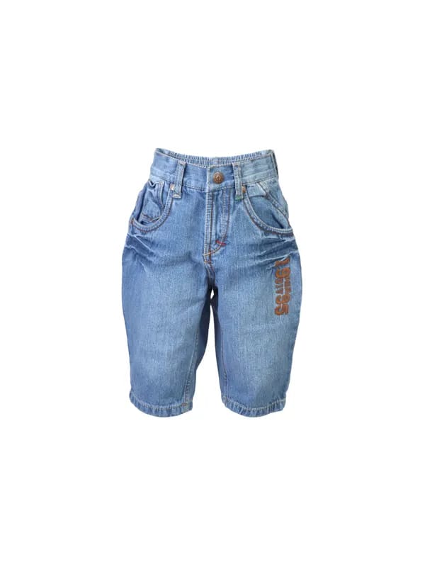 Palm Tree Kids Boys Washed Blue Shorts