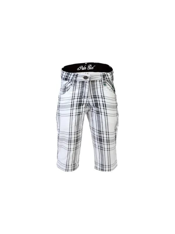 Palm Tree Kids Boys Check White Shorts