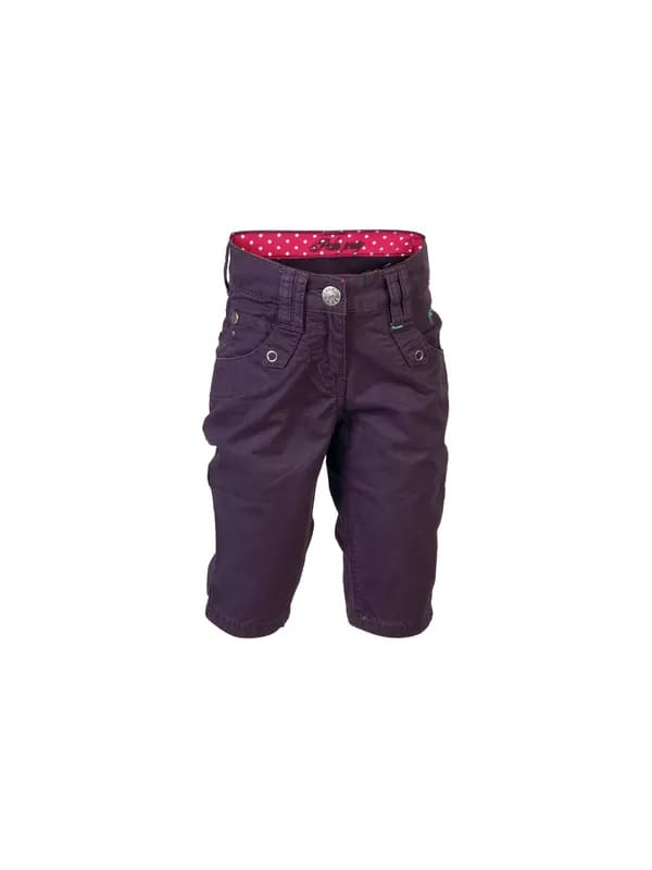Palm Tree Kids Girls Solid Purple Capris