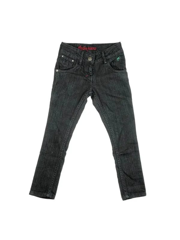 Palm Tree Kids Girl Washed Black Jeans