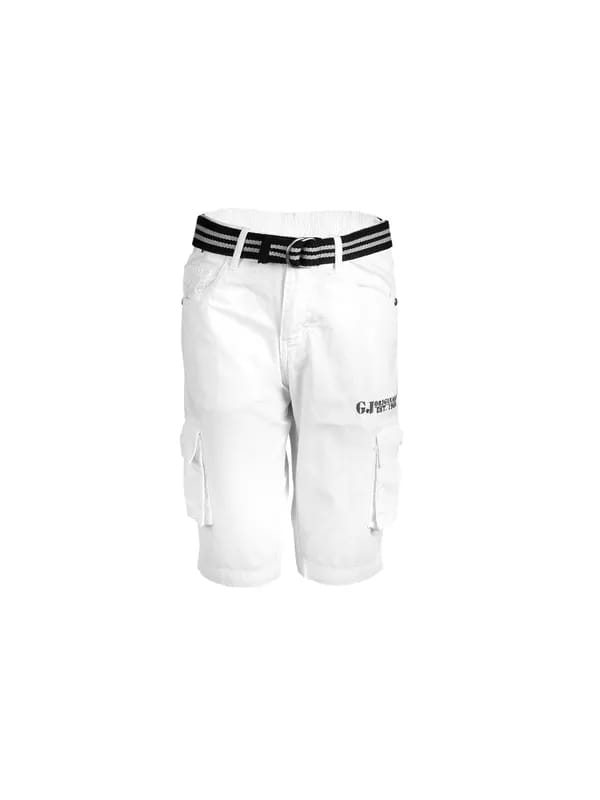 Gini and Jony Men Solid White Shorts