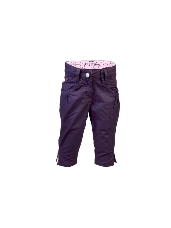 Gini and Jony Kids Girls Solid Purple Capris