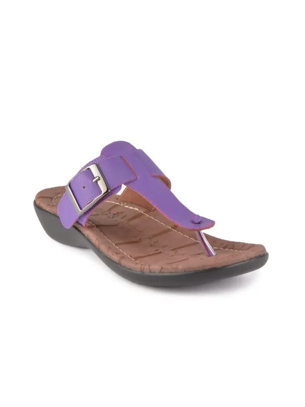 Carlton London Women Casual Purple Sandals
