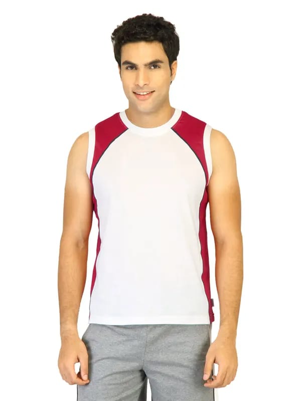 Hanes Men Sleeveless Crew White Innerwear T-shirt