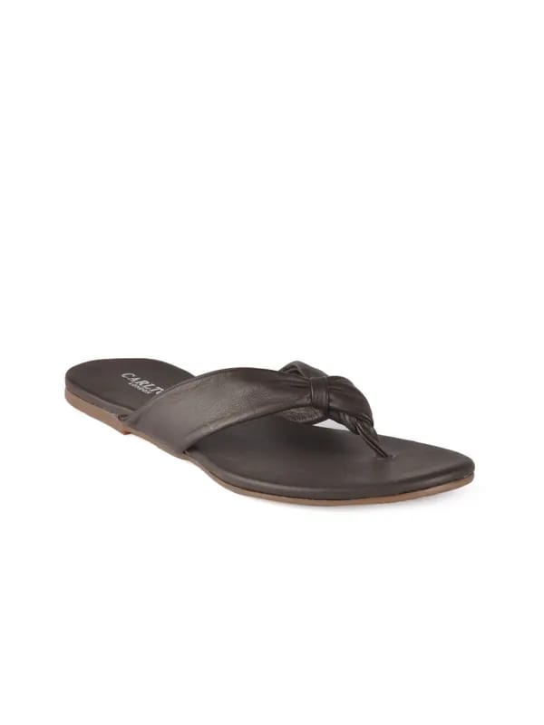 Carlton London Women Casual Brown Sandals