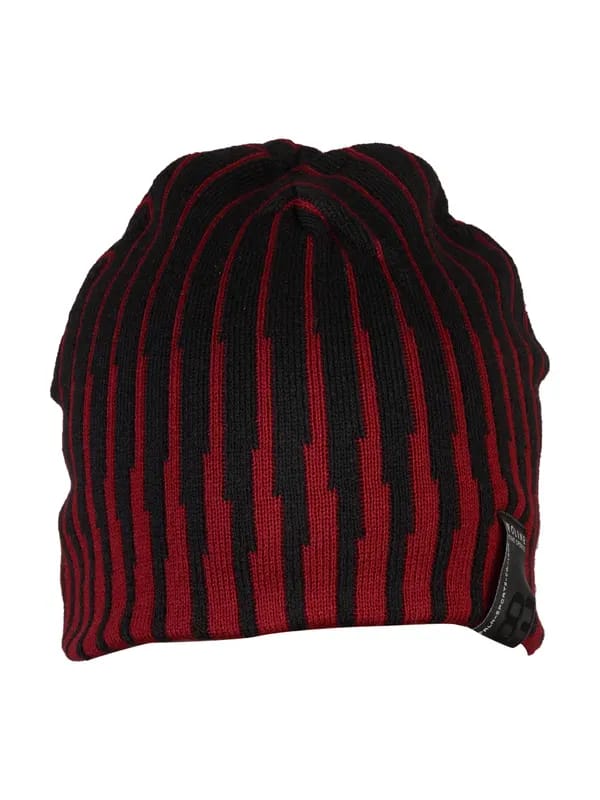Proline Men Maroon & Black Patterned Beanie