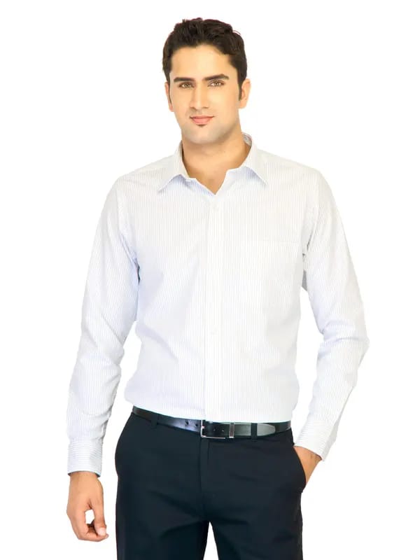 Belmonte Men Stripes White Shirts