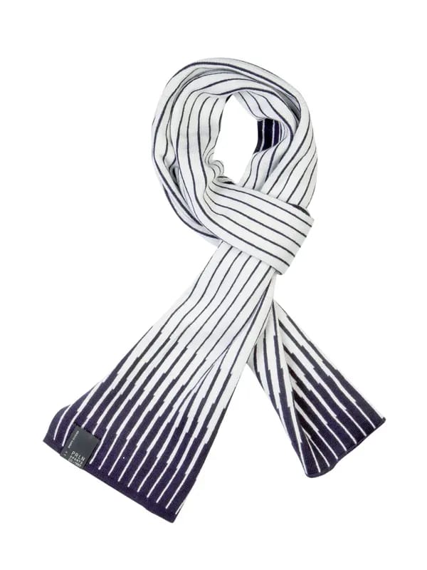 Proline White Striped Muffler