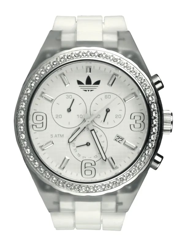 ADIDAS Unisex Three Small Dials White Watches