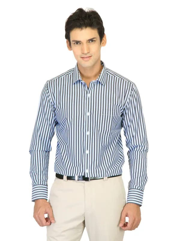 John Miller Men Stripes Black Shirts