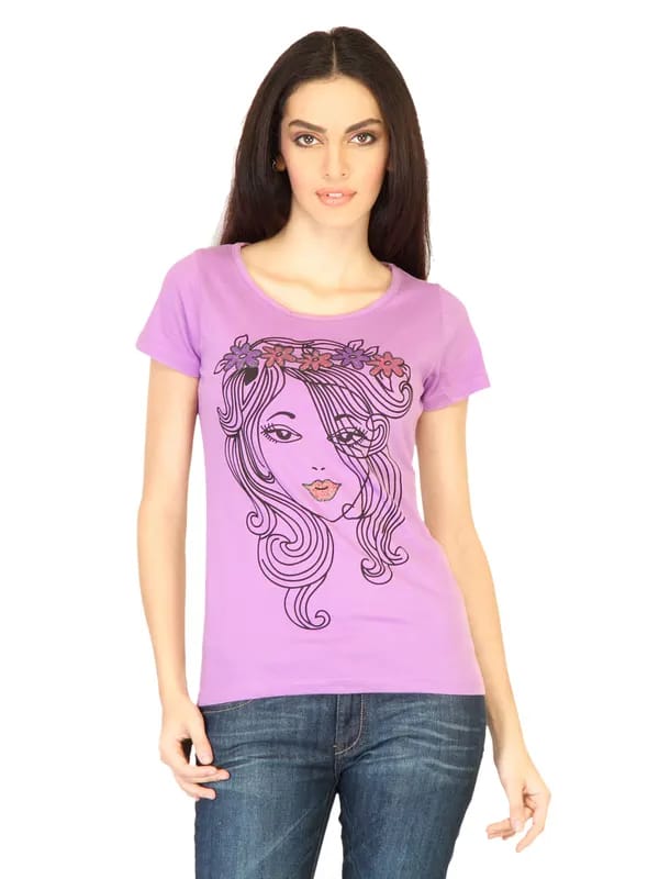 Jealous 21 Women Printed Pink Tops