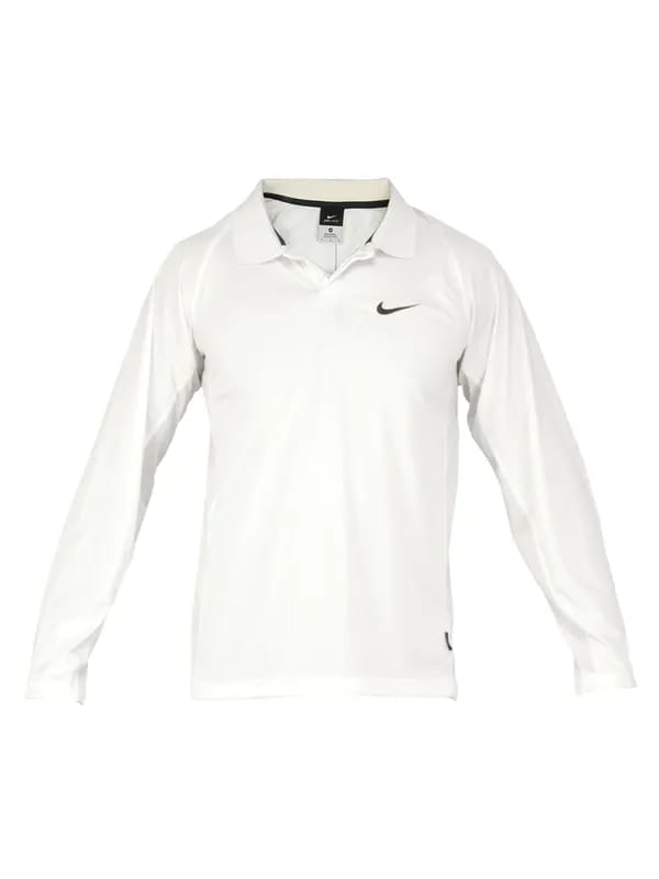 Nike Men Solid Off-White Polo Jerseys