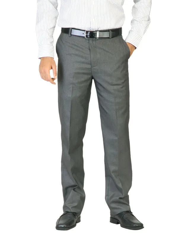 Belmonte Men Solid Trouser Grey Trousers