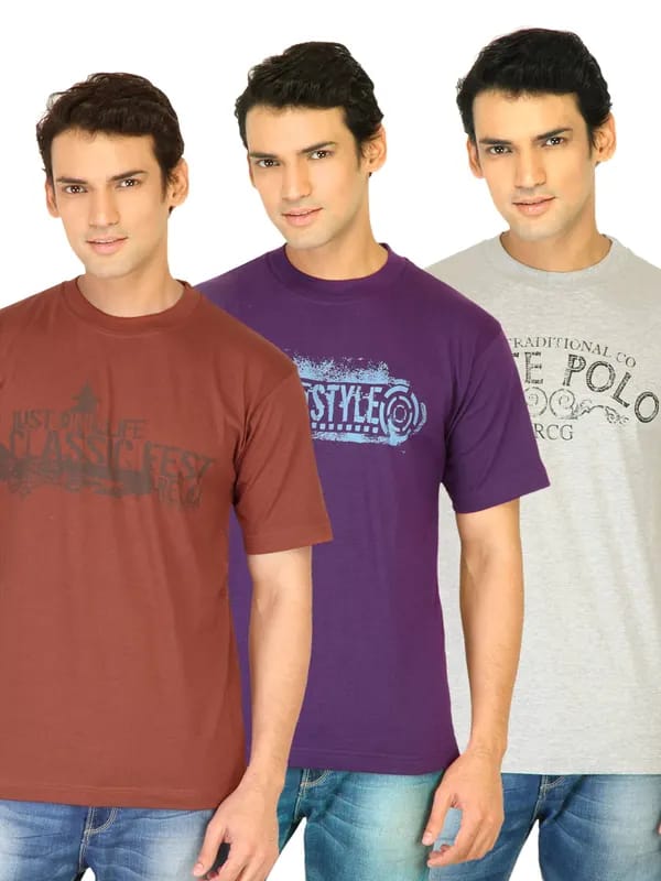 Classic Polo Men Printed pack of 3 Tshirts
