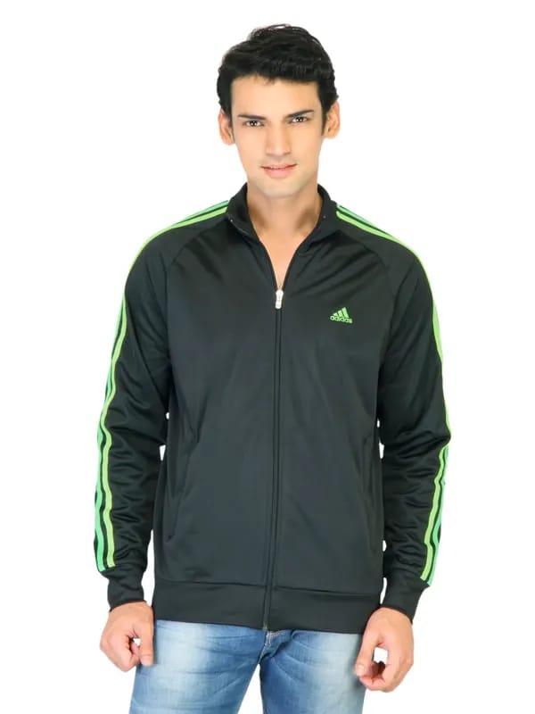 ADIDAS Men Solid Black Jackets