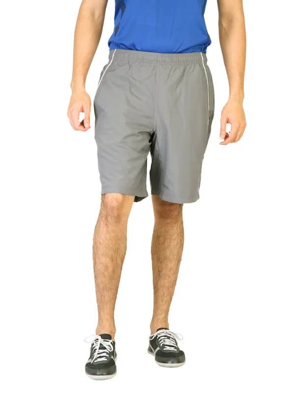 ADIDAS Men Solid Grey Shorts