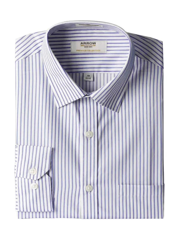 Arrow Men Stripes White Shirts