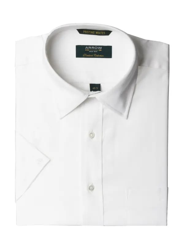 Arrow Men Solid White Shirts
