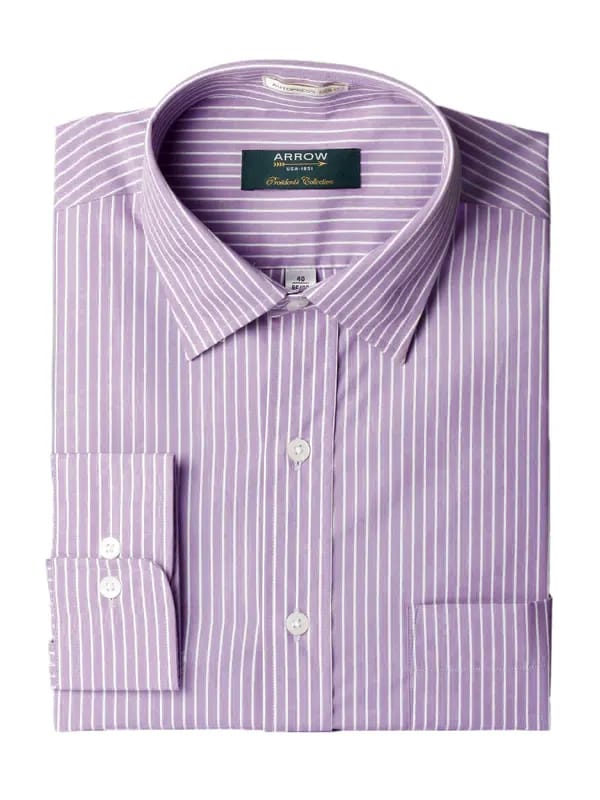 Arrow Men Stripes Lavender Shirts