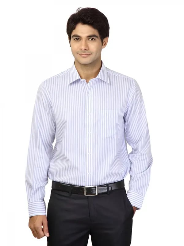 Arrow Men Blue Striped Shirt