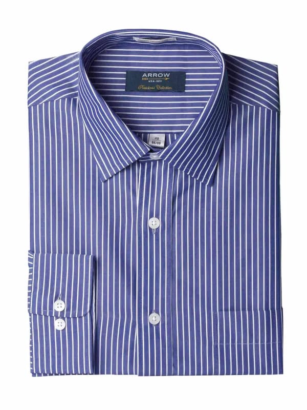 Arrow Men Stripes Blue Shirts
