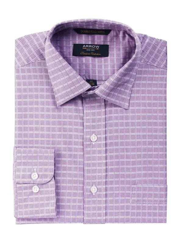 Arrow Men Check Purple Shirts