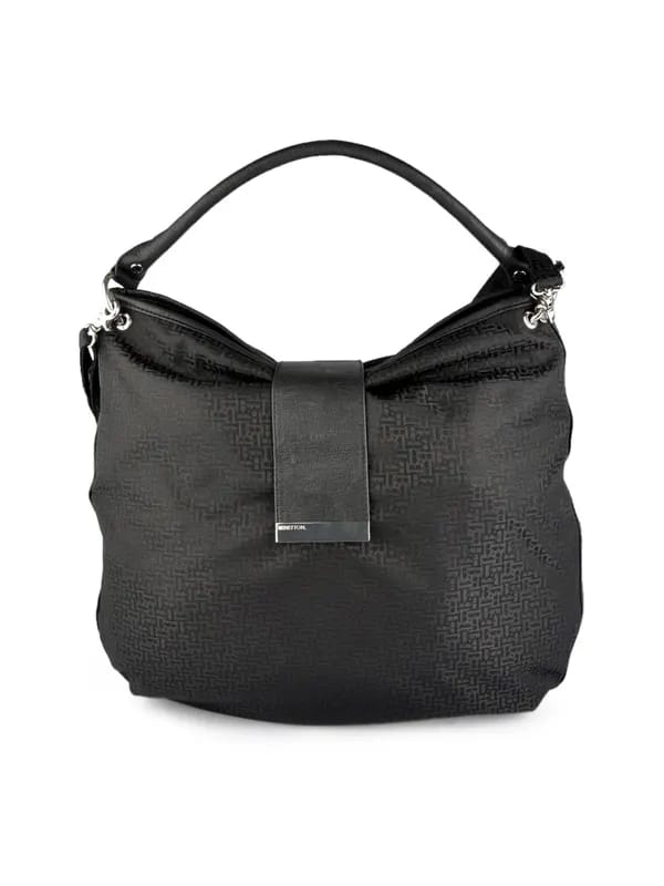 United Colors of Benetton Women Solid Black Handbags