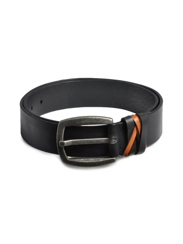United Colors of Benetton Men Solid Black Belts