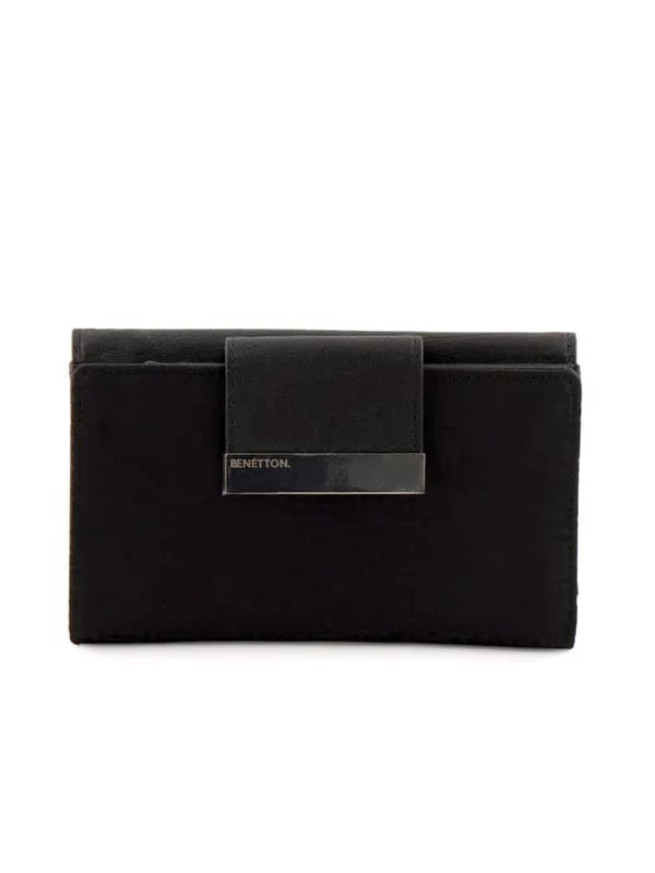United Colors of Benetton Women Solid Black Wallets