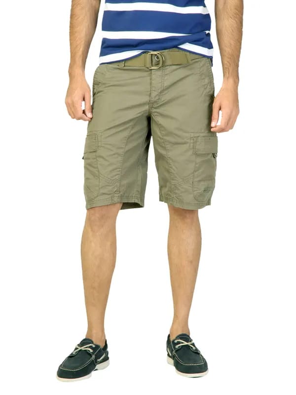 Status Quo Men Solid Olive Shorts
