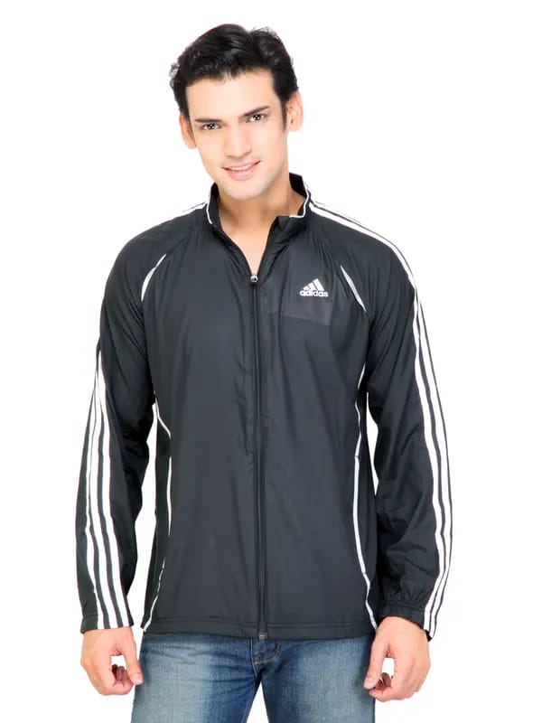 ADIDAS Men Solid Black Jackets