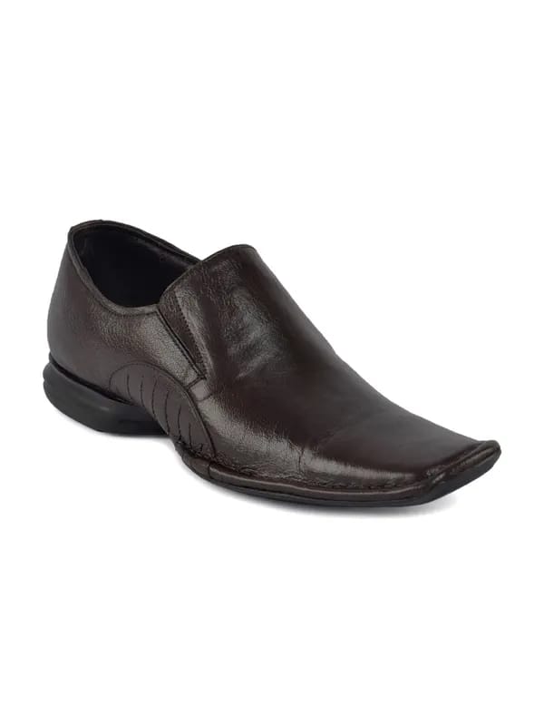 Franco Leone Men Brown Formal Shoes