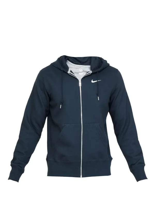 Nike Men Solid Navy Blue Sweatshirts
