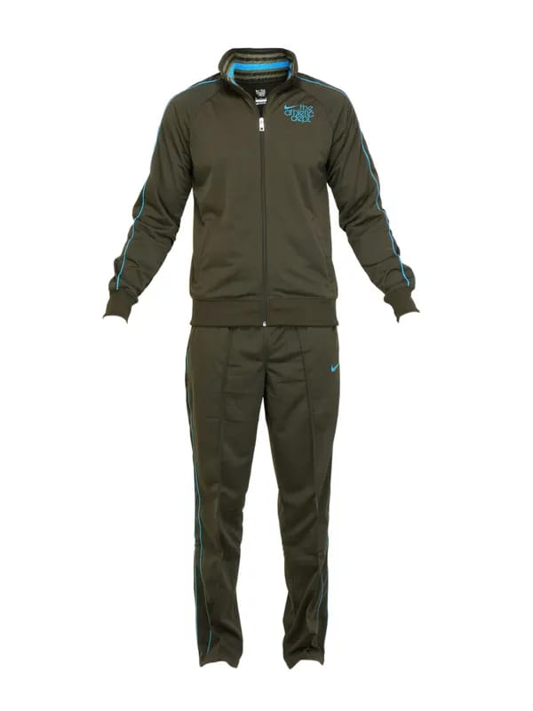 Nike Men Solid Olive Tracksuits