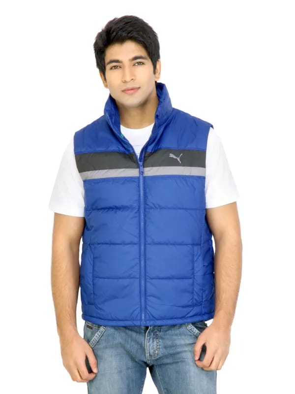 Puma Men Mens Active Padded Vest Blue Jackets