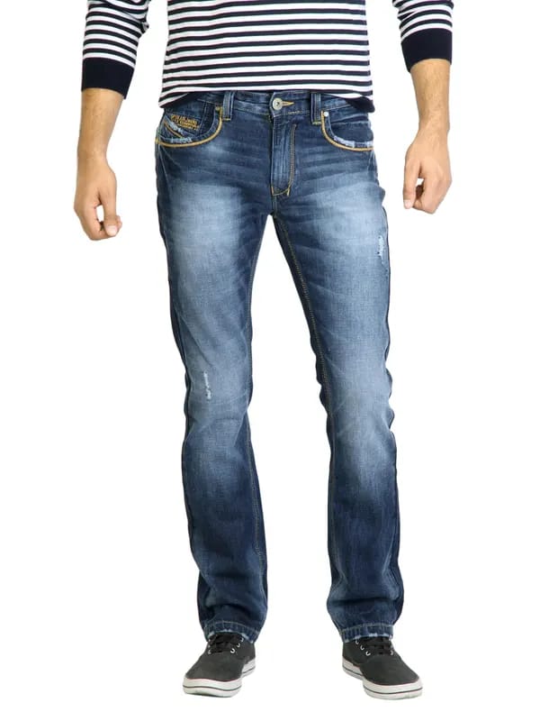 Spykar Men Washed Blue Jeans